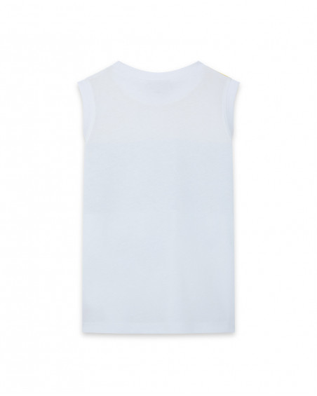 Tee-shirt en jersey bretelles garçon blanche jungle street