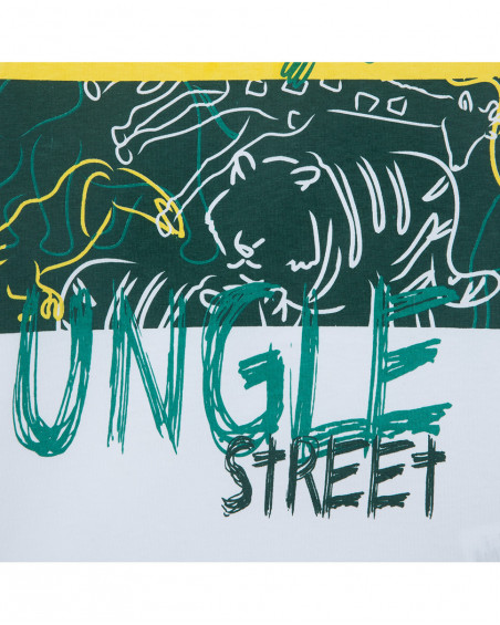 Tee-shirt en jersey bretelles garçon blanche jungle street