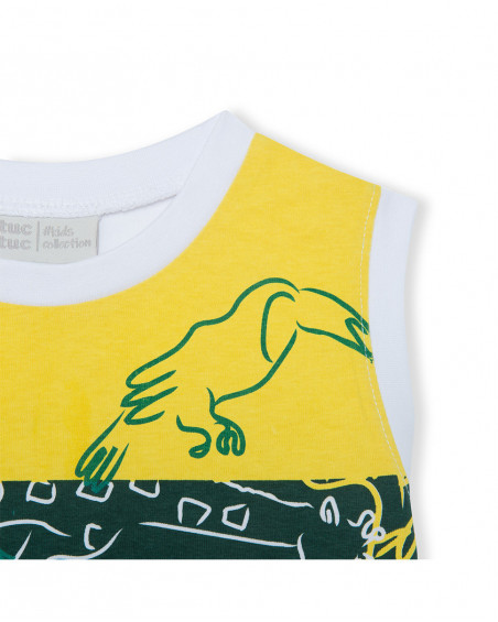 Tee-shirt en jersey bretelles garçon blanche jungle street
