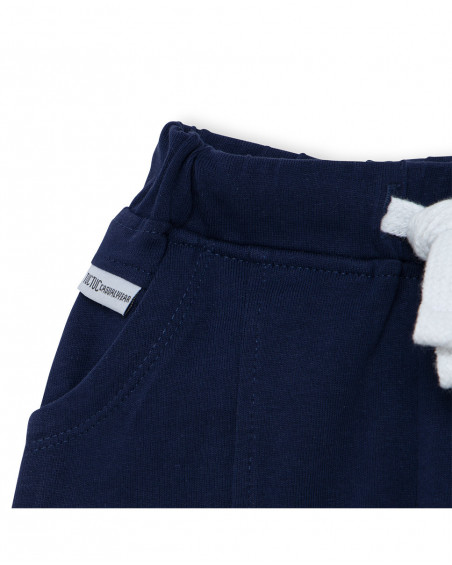 Bermuda en jersey lacets garçon marine basicos kids Bermuda en jersey lacets garçon marine basicos kids