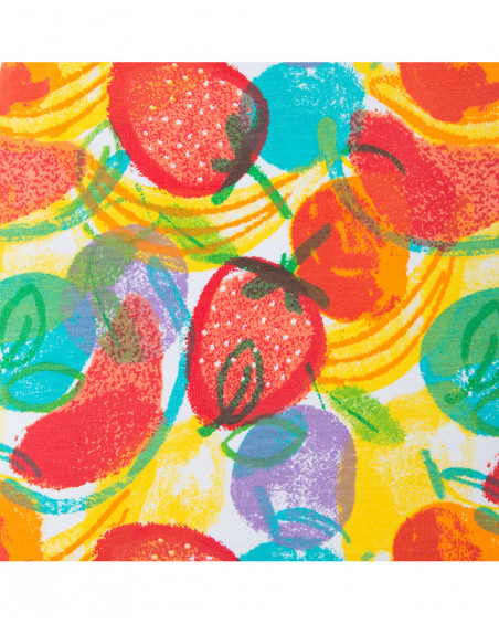 Tee-shirt en jersey bretelles fille rouge fruitty time Tee-shirt en jersey bretelles fille rouge fruitty time