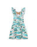 Robe en jersey imprimé fille bleu venice beach Robe en jersey imprimé fille bleu venice beach