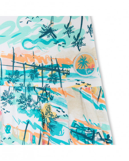 Robe en jersey imprimé fille bleu venice beach Robe en jersey imprimé fille bleu venice beach