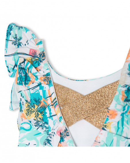 Robe en jersey imprimé fille bleu venice beach Robe en jersey imprimé fille bleu venice beach