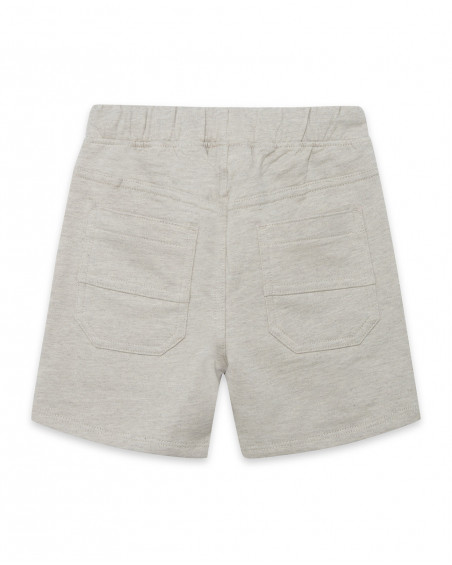 Bermuda en coton molletonné avec poches garçon beige free time