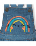 Robe en jeans et tee-shirt à rayures fille bleu smile today Robe en jeans et tee-shirt à rayures fille bleu smile today
