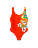 Maillot de bain imprimé fille orange summer festival Maillot de bain imprimé fille orange summer festival