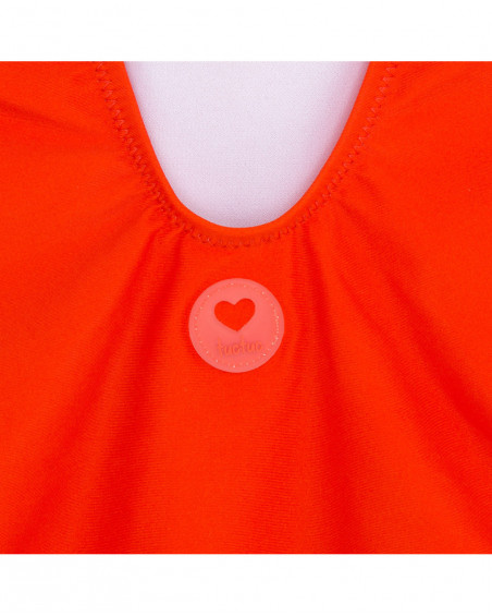 Maillot de bain imprimé fille orange summer festival Maillot de bain imprimé fille orange summer festival