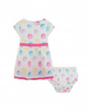 Robe en popeline points fille blanche icy and sweet Robe en popeline points fille blanche icy and sweet