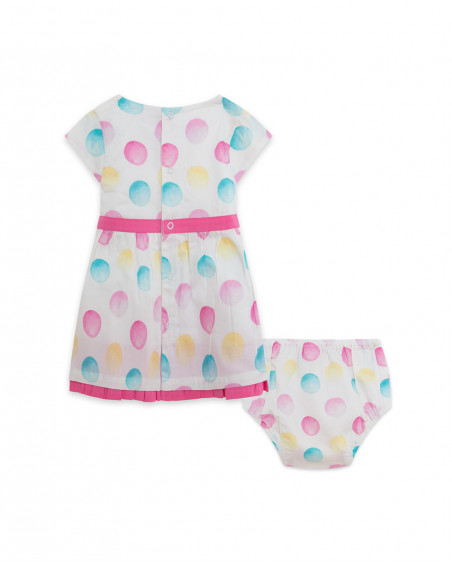 Robe en popeline points fille blanche icy and sweet Robe en popeline points fille blanche icy and sweet