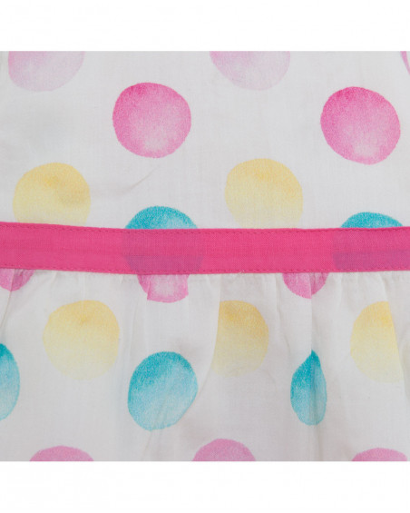 Robe en popeline points fille blanche icy and sweet Robe en popeline points fille blanche icy and sweet