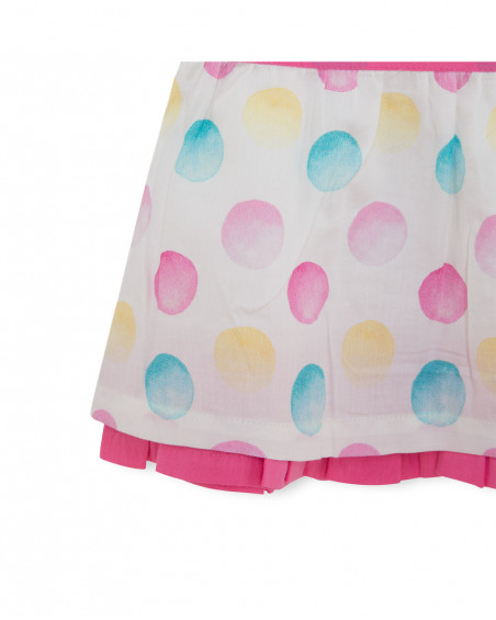 Robe en popeline points fille blanche icy and sweet Robe en popeline points fille blanche icy and sweet