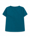 Tee-shirt en jersey imprimée fille bleu smile today Tee-shirt en jersey imprimée fille bleu smile today