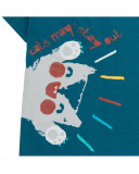 Tee-shirt en jersey imprimée fille bleu smile today Tee-shirt en jersey imprimée fille bleu smile today