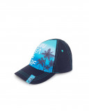 Visera en sergé imprimée garçon bleu surf club Visera en sergé imprimée garçon bleu surf club