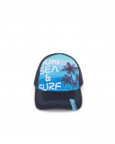 Visera en sergé imprimée garçon bleu surf club Visera en sergé imprimée garçon bleu surf club