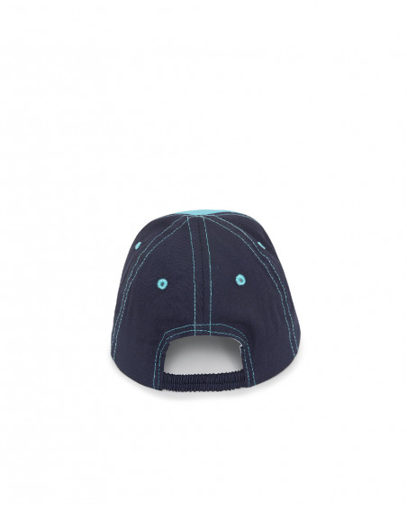 Visera en sergé imprimée garçon bleu surf club