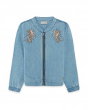 Veste en jeans avec fermeture éclair fille bleu venice beach Veste en jeans avec fermeture éclair fille bleu venice beach
