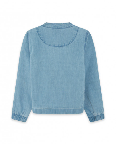 Veste en jeans avec fermeture éclair fille bleu venice beach