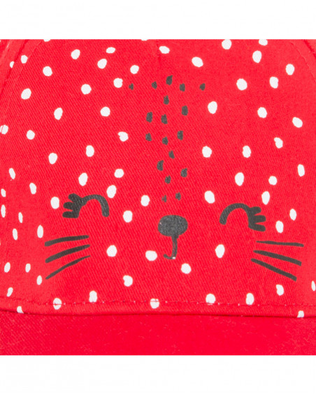 Visera en sergé fraise fille rouge fruitty time
