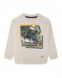 Sweat-shirt en peluche fermée garçon beige free time Sweat-shirt en peluche fermée garçon beige free time