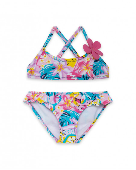 Bikini fleurs fille rose tahiti Bikini fleurs fille rose tahiti
