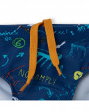 Slip de bain imprimé garçon bleu free time Slip de bain imprimé garçon bleu free time