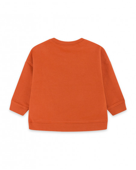 Sweat-shirt en peluche fermée fille orange smile today Sweat-shirt en peluche fermée fille orange smile today