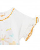 Tee-shirt en jersey et short à carreaux fille beige picnic time Tee-shirt en jersey et short à carreaux fille beige picnic time