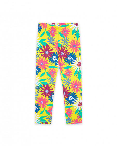 Leggings en jersey fleurs fille vert ready to bloom Leggings en jersey fleurs fille vert ready to bloom
