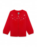 Veste en coton molletonné avec fermeture éclair fille rouge red Veste en coton molletonné avec fermeture éclair fille rouge red