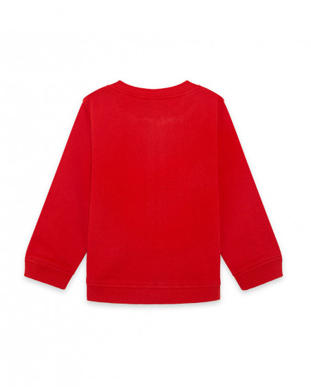 Veste en coton molletonné avec fermeture éclair fille rouge red Veste en coton molletonné avec fermeture éclair fille rouge red
