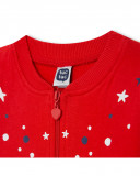 Veste en coton molletonné avec fermeture éclair fille rouge red Veste en coton molletonné avec fermeture éclair fille rouge red