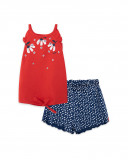 Tee-shirt et short en jersey points fille rouge sea lovers Tee-shirt et short en jersey points fille rouge sea lovers