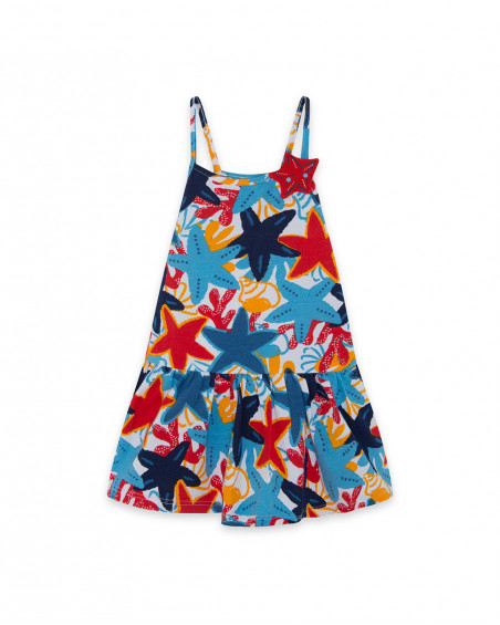Robe en jersey étoiles fille bleu red submarine Robe en jersey étoiles fille bleu red submarine