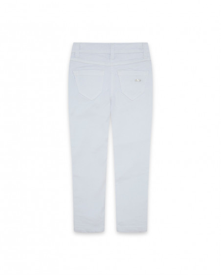 Pantalon en jeans fleur fille blanche summer festival