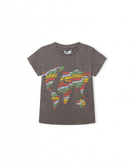 T-shirt map happy message T-shirt map happy message