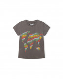 T-shirt map happy message T-shirt map happy message