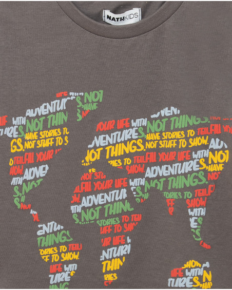 T-shirt map happy message T-shirt map happy message