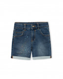 Bermuda en jeans avec poches garçon bleu free time Bermuda en jeans avec poches garçon bleu free time