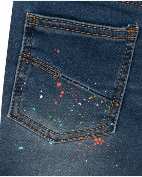 Bermuda en jeans avec poches garçon bleu free time