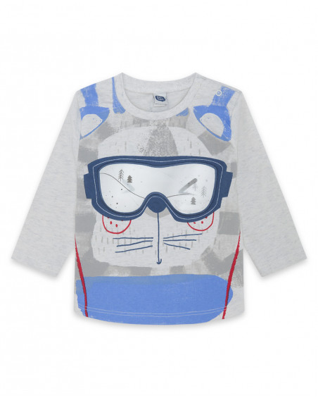 Tee-shirt en jersey imprimée garçon blanc glaciar Tee-shirt en jersey imprimée garçon blanc glaciar