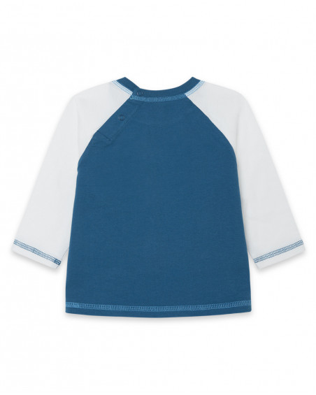 Tee-shirt en jersey forêt garçon bleu color hikers
