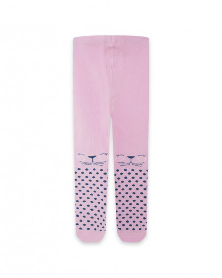 Collants points fille roses glaciar Collants points fille roses glaciar