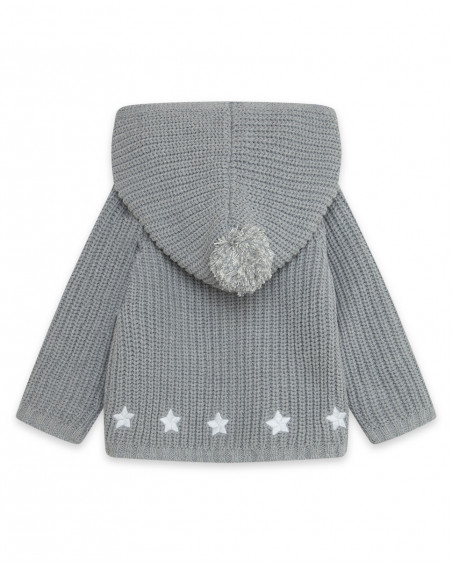 Veste en tricot avec capuche garçon grise luna llena Veste en tricot avec capuche garçon grise luna llena