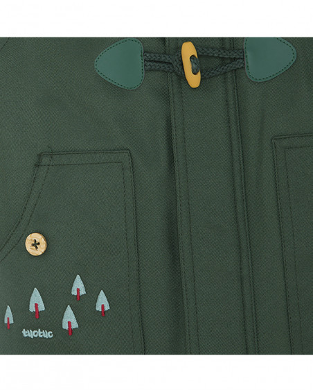 Parka matelassée avec capuche garçon vertes highlands Parka matelassée avec capuche garçon vertes highlands