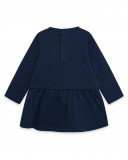 Robe en coton molletonné étoiles fille bleue glaciar Robe en coton molletonné étoiles fille bleue glaciar