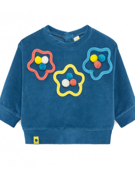 Sweat-shirt tundosada fermée sans capuche fille bleu color Sweat-shirt tundosada fermée sans capuche fille bleu color