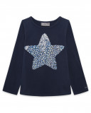 Tee-shirt en jersey étoile fille marine basicos baby Tee-shirt en jersey étoile fille marine basicos baby