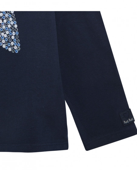 Tee-shirt en jersey étoile fille marine basicos baby